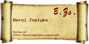 Bersi Zselyke névjegykártya